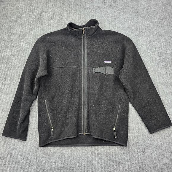 Patagonia Synchilla Jacket Mens Medium Fleece Full Zip Outdoor Hiking Pockets - Picture 1 of 6